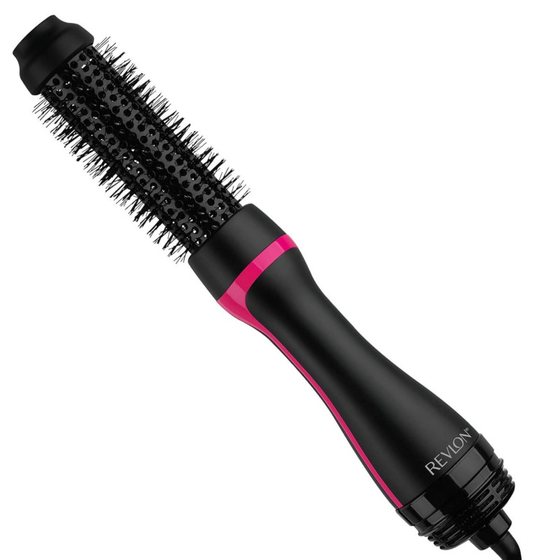Perie electrica pentru coafare si uscare REVLON One-Step Root Booster Hot Air Brush RVDR5292, 820 W, 3 trepte, 3 viteze, Acoperire ceramica, Ionizare, Varf rece, Negru/Roz