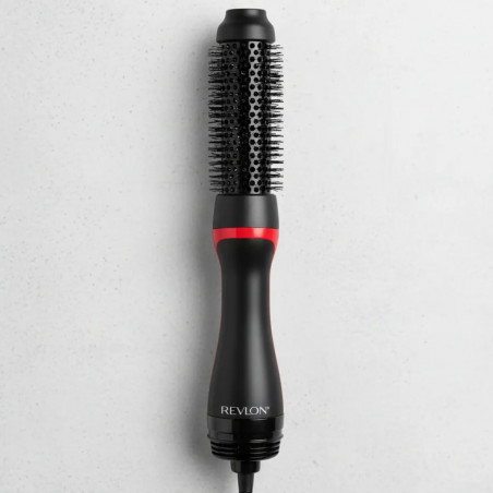 Perie electrica pentru coafare si uscare REVLON One-Step Root Booster Hot Air Brush RVDR5292, 820 W, 3 trepte, 3 viteze, Acoperire ceramica, Ionizare, Varf rece, Negru/Roz