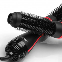 Perie electrica pentru coafare si uscare REVLON One-Step Root Booster Hot Air Brush RVDR5292, 820 W, 3 trepte, 3 viteze, Acoperire ceramica, Ionizare, Varf rece, Negru/Roz