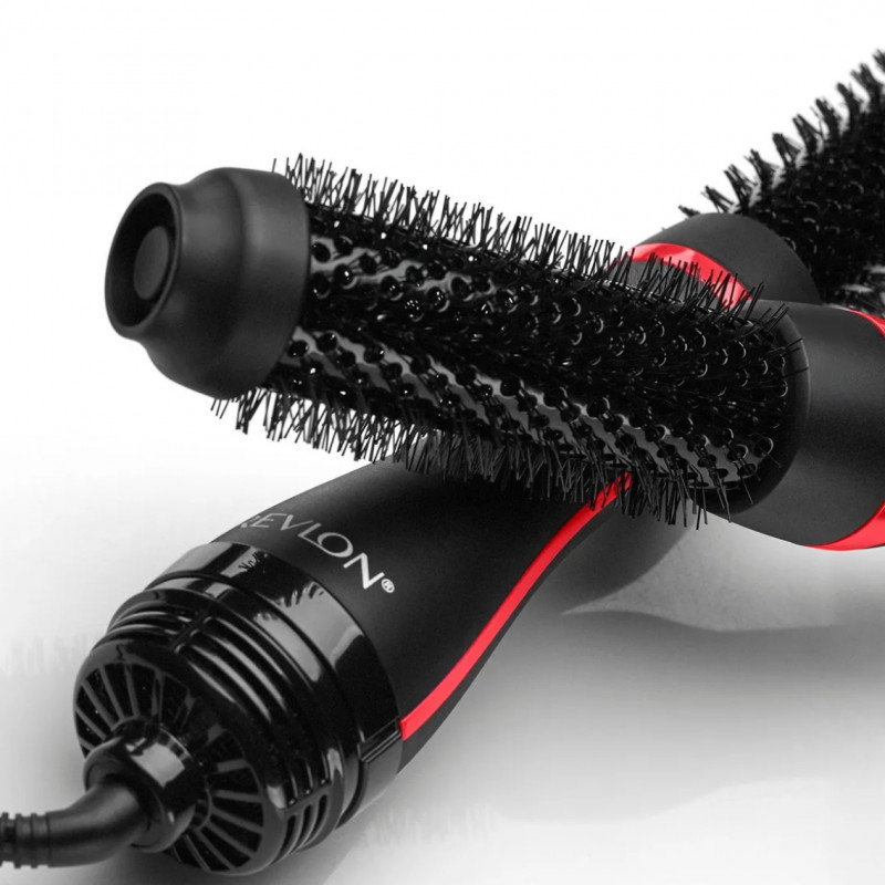 Perie electrica pentru coafare si uscare REVLON One-Step Root Booster Hot Air Brush RVDR5292, 820 W, 3 trepte, 3 viteze, Acoperire ceramica, Ionizare, Varf rece, Negru/Roz