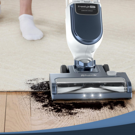 Aspirator vertical Shark Freestyle Max SV2002, 30 W, 0,7 l, 20 min, 2 viteze, 2 niveluri de putere, lumini LED, stație de încărcare, albastru