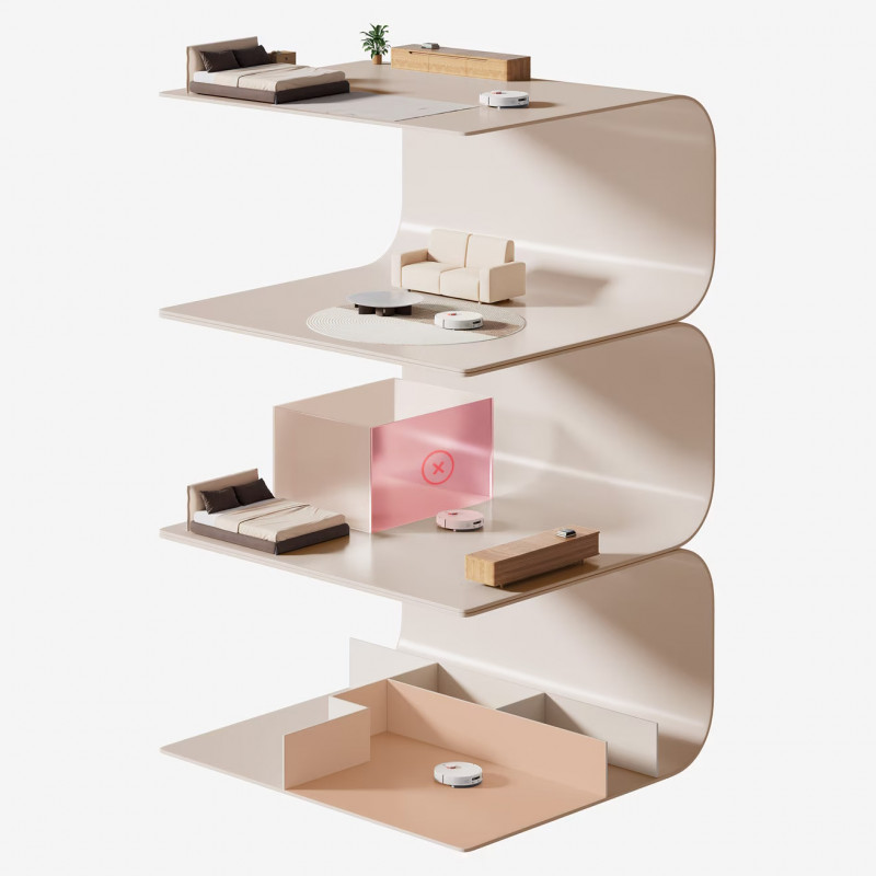 Aspirator robot Xiaomi BHR07XBEU H40, 10000 Pa, 180 min, 4 l, Statie autogolire, Navigatie LDS, Uscat/umed, Aplicatie mobila, Alb