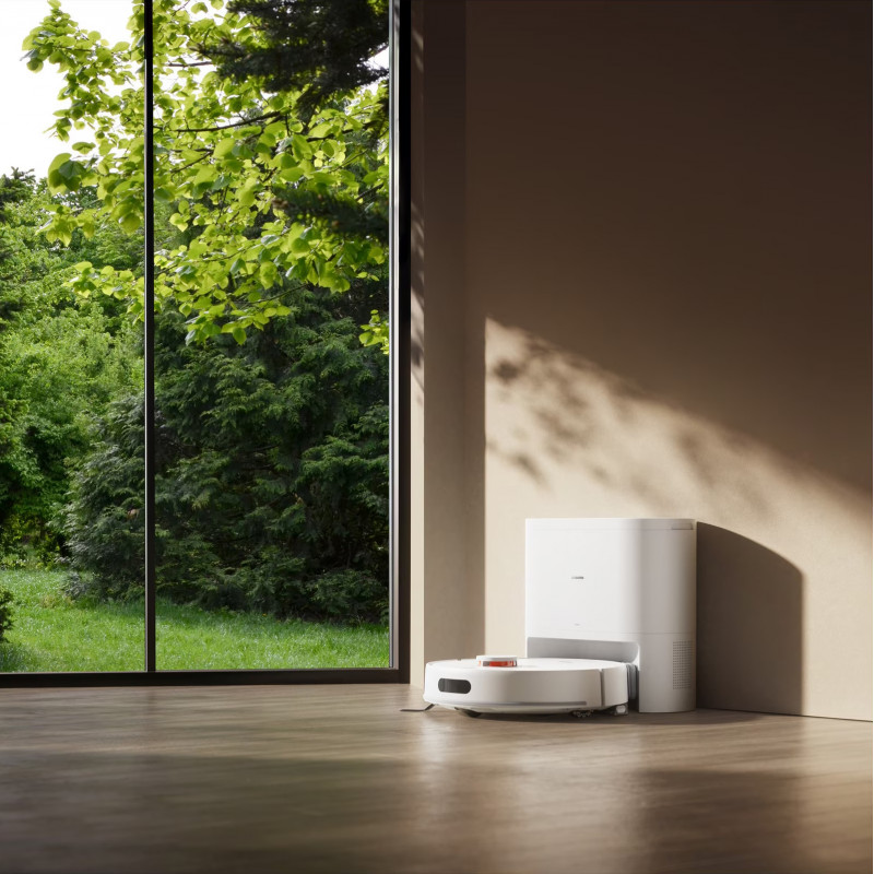 Aspirator robot Xiaomi BHR07XBEU H40, 10000 Pa, 180 min, 4 l, Statie autogolire, Navigatie LDS, Uscat/umed, Aplicatie mobila, Alb