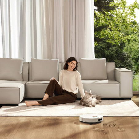 Aspirator robot Xiaomi BHR07XBEU H40, 10000 Pa, 180 min, 4 l, Statie autogolire, Navigatie LDS, Uscat/umed, Aplicatie mobila, Alb