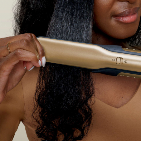 Uscator si styler pentru par 5in1 Shark Glam Multistyler HD6052SEU, 1500 W, 3 viteze, 6 temeperaturi, 100-220°C, Elemente ceramice, Ionizare, Ondulare automata Coanda, Gloss Lock, Auriu