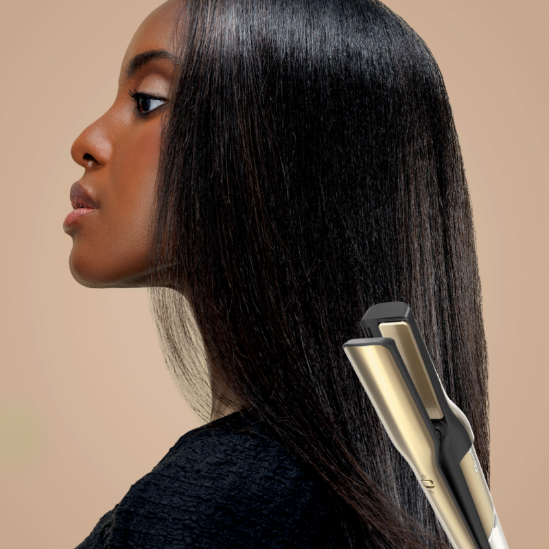 Uscator si styler pentru par 5in1 Shark Glam Multistyler HD6052SEU, 1500 W, 3 viteze, 6 temeperaturi, 100-220°C, Elemente ceramice, Ionizare, Ondulare automata Coanda, Gloss Lock, Auriu