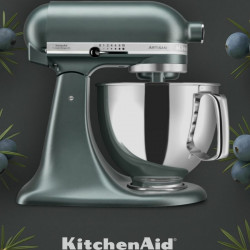 Mixer planetar KitchenAid Artisan Elegance 5KSM175PSEJP, 300 W, 4,8 l, Transmisie directa, 10 viteze, Verde inchis