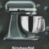 Mixer planetar KitchenAid Artisan Elegance 5KSM175PSEJP, 300 W, 4,8 l, Transmisie directa, 10 viteze, Verde inchis