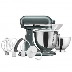 Mixer planetar KitchenAid Artisan Elegance 5KSM175PSEJP, 300 W, 4,8 l, Transmisie directa, 10 viteze, Verde inchis