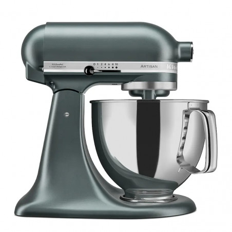 Mixer planetar KitchenAid Artisan Elegance 5KSM175PSEJP, 300 W, 4,8 l, Transmisie directa, 10 viteze, Verde inchis