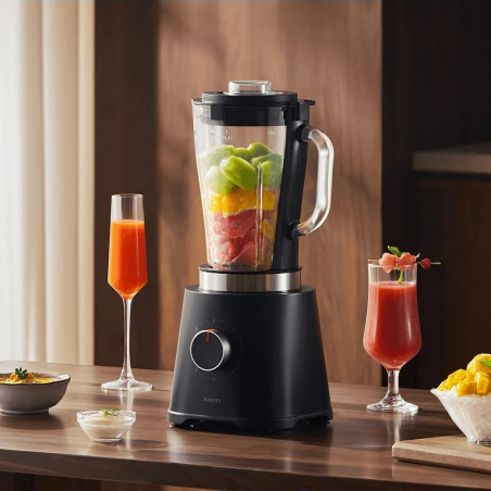 Blender Xiaomi BHR8936EU, 600 W, 1,75 litri, 21.000 rpm, 5 viteze+Pulse, Negru