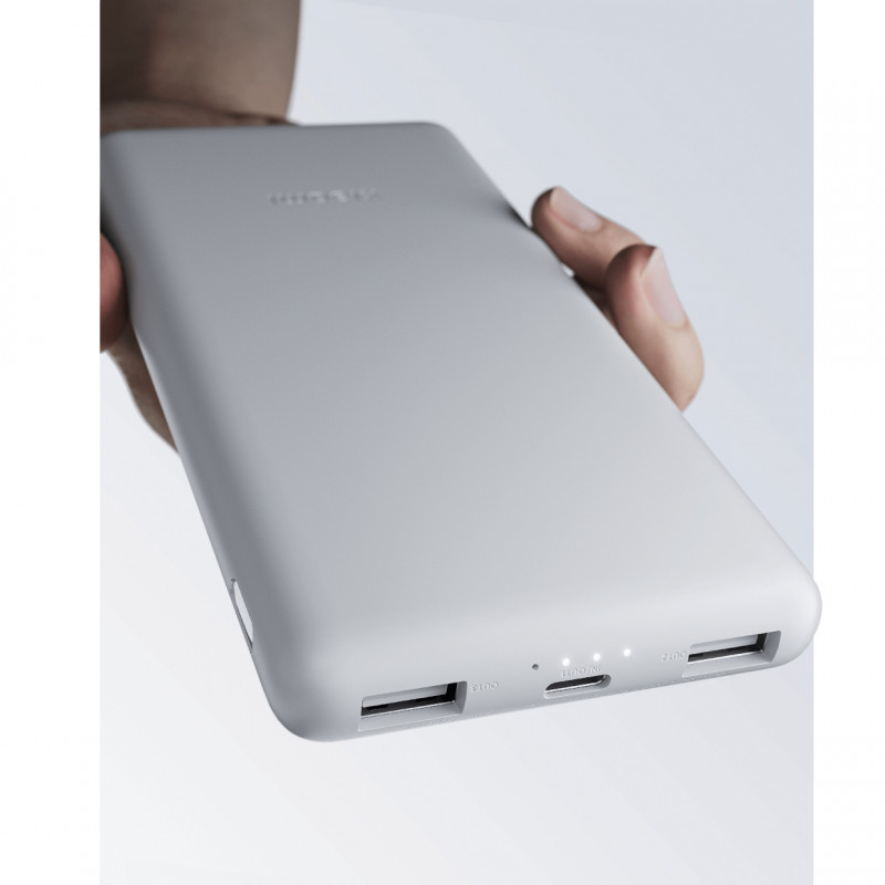 Baterie externa Xiaomi BHR9350GL Lite, Incarcare 22,5 W, 10 000 mAh, 37 Wh, 2 porturi USB-C, 1 port USB-A, Alb