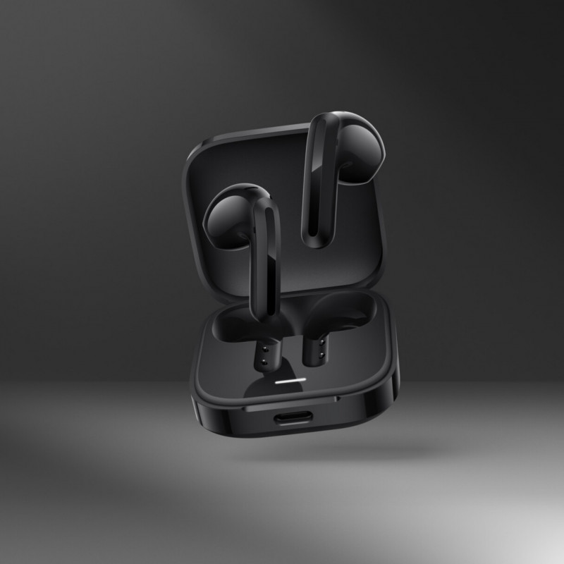 Casti wireless fara fir Xiaomi Redmi Buds 6 Active BHR8396GL, 6 ore, 5 moduri, Comandă tactila, Reducerea zgomotului, Bluetooth 5.4, IPX4, Negru