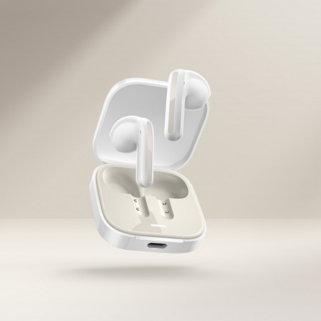 Casti wireless fara fir Xiaomi Redmi Buds 6 Active BHR8391GL, 6 ore, 5 moduri, Comanda tactila, Reducerea zgomotului, Bluetooth 5.4, IPX4, Alb