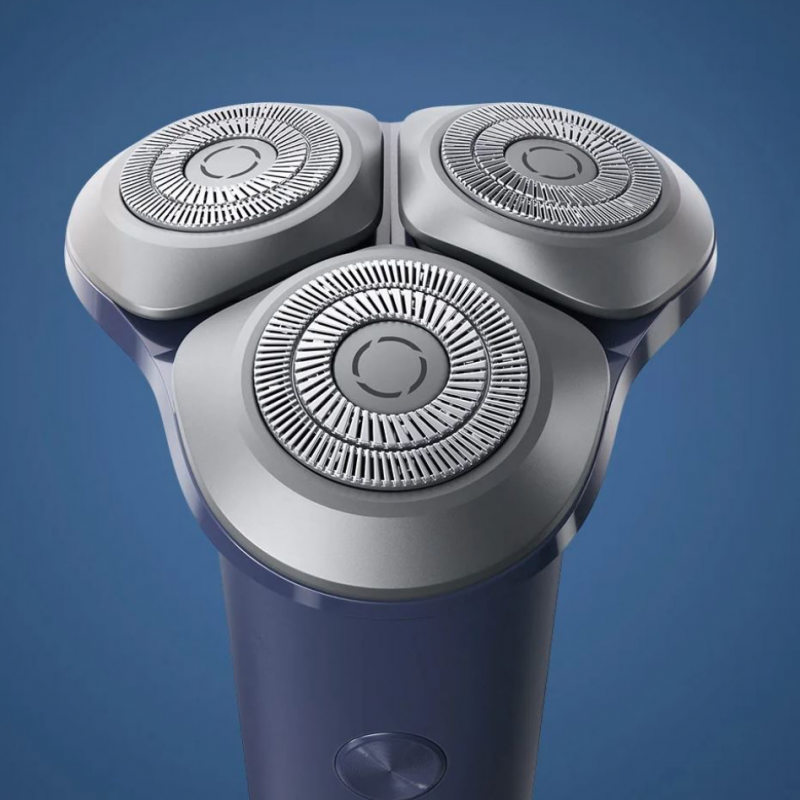 Aparat de ras cu acumulator Xiaomi Mi Electric Shaver S101 EU BHR7456EU, 3 W, 60 min, 18 lame, 6 unghiuri, Cap adaptabil, Utilizare pe piele umeda/uscata, IPX7, Albastru inchis