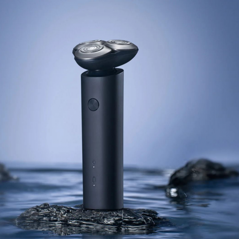Aparat de ras cu acumulator Xiaomi Mi Electric Shaver S101 EU BHR7456EU, 3 W, 60 min, 18 lame, 6 unghiuri, Cap adaptabil, Utilizare pe piele umeda/uscata, IPX7, Albastru inchis