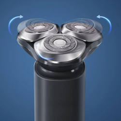 Aparat de ras cu acumulator Xiaomi Mi Electric Shaver S101 EU BHR7456EU, 3 W, 60 min, 18 lame, 6 unghiuri, Cap adaptabil, Utilizare pe piele umeda/uscata, IPX7, Albastru inchis
