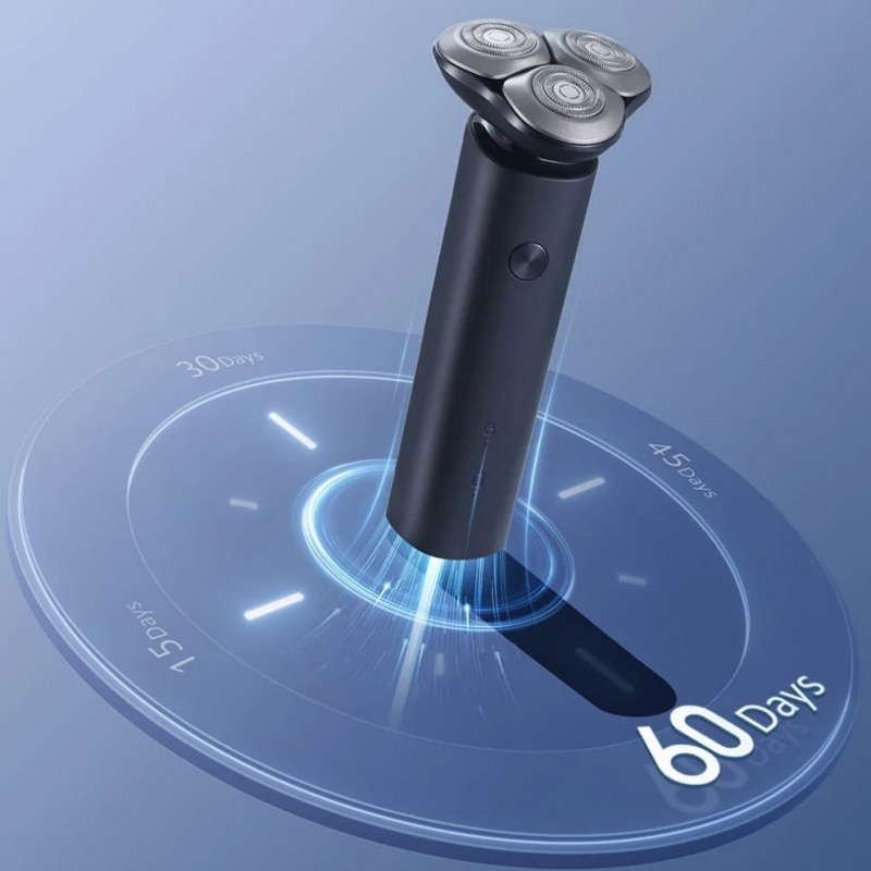 Aparat de ras cu acumulator Xiaomi Mi Electric Shaver S101 EU BHR7456EU, 3 W, 60 min, 18 lame, 6 unghiuri, Cap adaptabil, Utilizare pe piele umeda/uscata, IPX7, Albastru inchis
