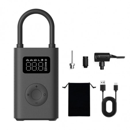 Compresor de aer cu acumulator Xiaomi Portable Electric Air Compressor 2 BHR7112GL, 3-150 psi, Pana la 10 anvelope, 6 moduri, 3 adaptoare, Lanterna LED, Negru