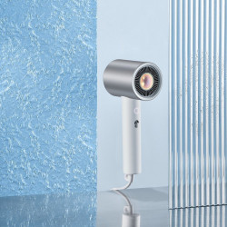 Uscator de par Xiaomi Water Ionic Hair Dryer H500 BHR5851EU, 1800 W, Terapie ionica cu apa, NTC, Aer cald/rece alternativ, Carcasa metalica, Alb