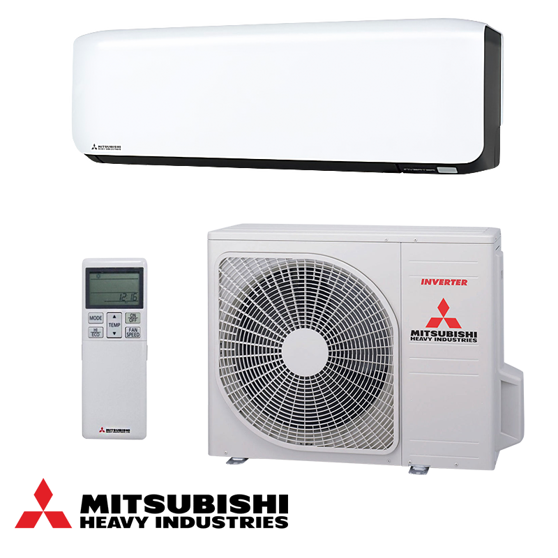 Aparat de aer conditionat cu invertor Mitsubishi Heavy Industries SRK50ZS-WFB + SRC50ZS-W, 18.000 BTU, 36 m², Wi-Fi, R-32, Alb/Negru