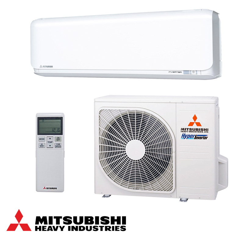 Aparat de aer condiționat cu invertor Mitsubishi Heavy Industries SRK25ZSX-WF + SRC25ZSX-W, 9000 BTU, 20 m², Wi-Fi, R-32, alb