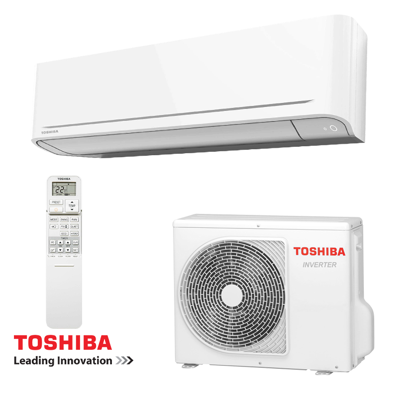 Aparat de aer conditionat cu invertor Toshiba Yukai+ RAS-B10S4KVG-E + RAS-10E2AVG-E, 10.000 BTU, 20 m², Wi-Fi, R-32, Alb
