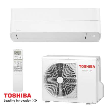 Aparat de aer condiționat cu invertor Toshiba Essento RAS-B18B2KV2G-E + RAS-18B2AVG-E2, 18.000 BTU, 35 m², R-32, A++, alb