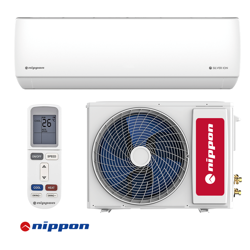 Aparat de aer conditionat cu invertor Nippon KFR 24DC SILVER ION 3, 24.000 BTU, 44 m², A++ / A+, R-32, Alb