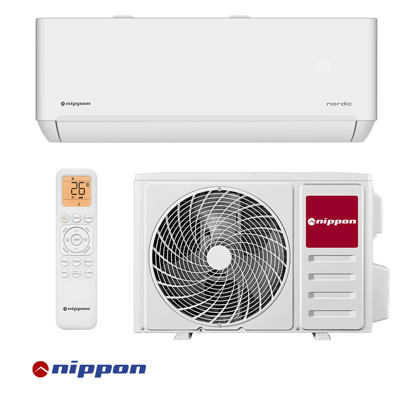 Aparat de aer conditionat cu invertor Nippon NPC 18 T-PRO NORDIC, 18.000 BTU, 35 m², A+++/A++, R-32, Alb