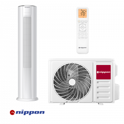 Aparat de aer conditionat de tip coloana Nippon NPC-24MCFL, 24.000 BTU, 45 m², A++/A+, R-32, Alb