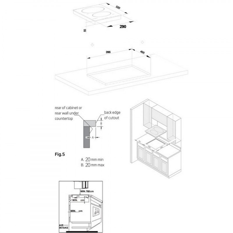 Plita ceramica incorporabila Crown VCP 32D, 3000W, Timer, Dubla, Ecran tactil, Negru