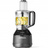 Blender, robot, Nutribullet 3in1 Triple Prep System NBF580B, 1500 W, 1,8 l, 8 programe, 3 viteze, 8 programe, Recunoastere accesorii, Comandă tactila, Negru/gri