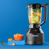 Blender, robot, Nutribullet 3in1 Triple Prep System NBF580B, 1500 W, 1,8 l, 8 programe, 3 viteze, 8 programe, Recunoastere accesorii, Comandă tactila, Negru/gri