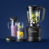 Blender Nutribullet Smart Sense 1500 Combo NBF550DG, 1500 W, 1,8 l, 5 viteze, Adaptare inteligenta a vitezei, Fara BPA, Negru/Gri