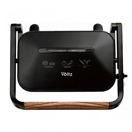 Sandwich maker grill Oliver Voltz OV51442K, 1300W, Protectie supraincalzire, Acoperire antiaderenta, Negru