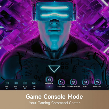 Televizor Dreame Vivid 65Q100, 65", 164 cm, 3840x2160, 4K Ultra HD, QLED, 120 Hz, Dreamind™ AI, SMART, negru