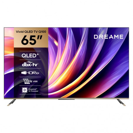 Televizor Dreame Vivid 65Q100, 65", 164 cm, 3840x2160, 4K Ultra HD, QLED, 120 Hz, Dreamind™ AI, SMART, negru