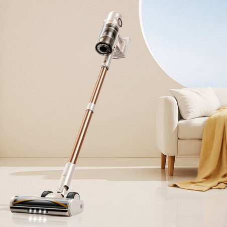 Aspirator vertical Honiture P7 Pro CJD7201, 600 W, 50 kPa, 1,5 l, 80 min, 3 moduri, Inăltime reglabila, Ecran tactil, Perie cu LED, Filtru HEPA, Bej