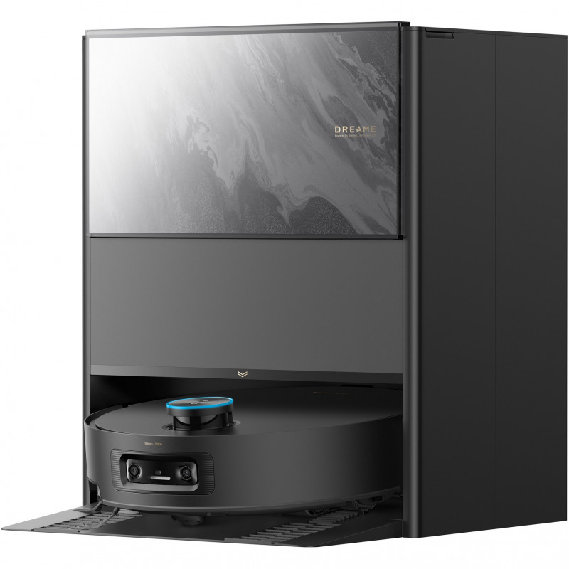 Aspirator robot Dreame Aqua 10 Ultra Track RLR81CE-BK, 25000 Pa, 200 min, 3,5/4 l, Uscat/umed, Camere AI, VersaLift DToF, Curățare automată a mopului la 100 °C, Negru