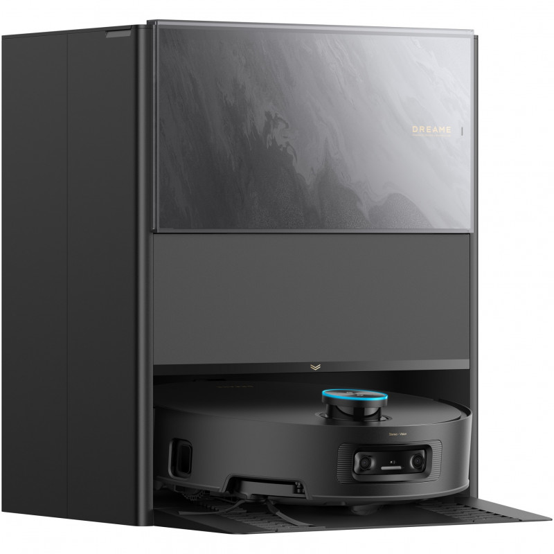 Aspirator robot Dreame Aqua 10 Ultra Track RLR81CE-BK, 25000 Pa, 200 min, 3,5/4 l, Uscat/umed, Camere AI, VersaLift DToF, Curățare automată a mopului la 100 °C, Negru