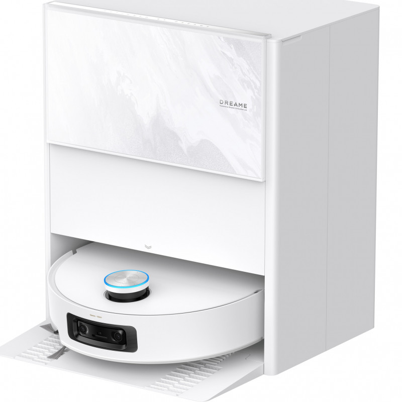 Aspirator robot Dreame Aqua 10 Ultra Track RLR81CE-WH, 25.000 Pa, 200 min, 3,5/4 l, curățare uscată/umedă, camere AI, VersaLift DToF, curățare automată a mopului la 100 °C, alb