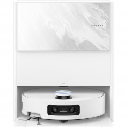 Aspirator robot Dreame Aqua 10 Ultra Track RLR81CE-WH, 25.000 Pa, 200 min, 3,5/4 l, curățare uscată/umedă, camere AI, VersaLift DToF, curățare automată a mopului la 100 °C, alb