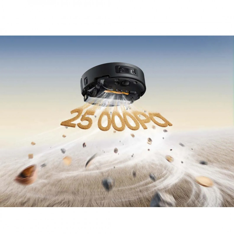 Aspirator robot Dreame Aqua 10 Ultra Track RLR81CE-BK, 25000 Pa, 200 min, 3,5/4 l, Uscat/umed, Camere AI, VersaLift DToF, Curățare automată a mopului la 100 °C, Negru