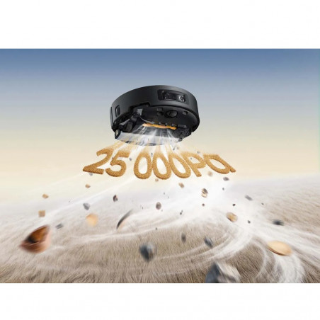 Aspirator robot Dreame Aqua 10 Ultra Track RLR81CE-BK, 25000 Pa, 200 min, 3,5/4 l, Uscat/umed, Camere AI, VersaLift DToF, Curățare automată a mopului la 100 °C, Negru