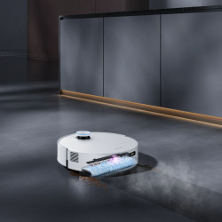 Aspirator robot Dreame Aqua 10 Ultra Track RLR81CE-WH, 25.000 Pa, 200 min, 3,5/4 l, curățare uscată/umedă, camere AI, VersaLift DToF, curățare automată a mopului la 100 °C, alb