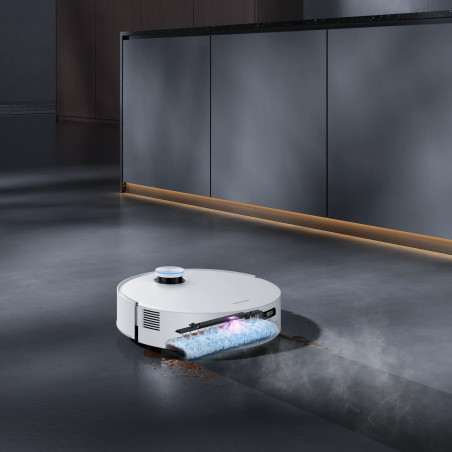 Aspirator robot Dreame Aqua 10 Ultra Track RLR81CE-WH, 25.000 Pa, 200 min, 3,5/4 l, curățare uscată/umedă, camere AI, VersaLift DToF, curățare automată a mopului la 100 °C, alb