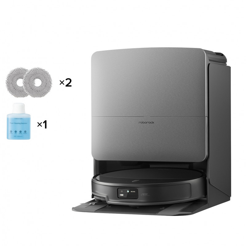 Aspirator robot Roborock Saros 20X, 65 W, 36.000 Pa, 259 ml/2,5 l, AdaptiLift 3.0, Curatare uscata/umeda, StarSight 2.0, Autonomie 200 minute, Negru