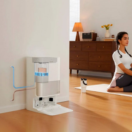 Modul automat de umplere și golire a apei pentru aspiratorul robot Dreame X50 Ultra/Complete RAW7, integrare DreameHome, autodiagnosticare, mementouri, culoare gri