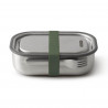 Cutie pentru pranz Black+Blum BAM-SS-L010, 1 L, Dreptunghiulara, Potrivita pentru cuptor, Fara BPA, Otel inoxidabil, Inox/Verde